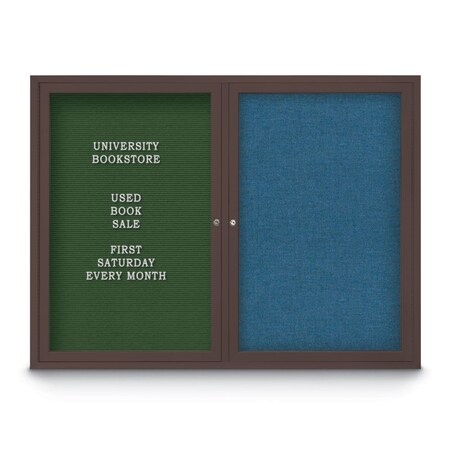 United Visual Products Corkboard, 24"x36", Amethyst/Bronze UV402PLUS-BRONZE-AMETHY